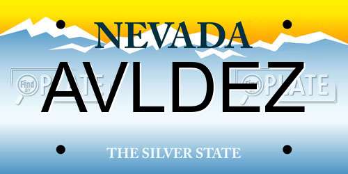 AVLDEZ Nevada License Plate