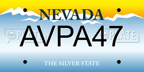 AVPA47 Nevada License Plate