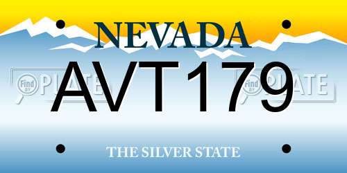 AVT179 Nevada License Plate