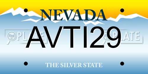 AVTI29 Nevada License Plate