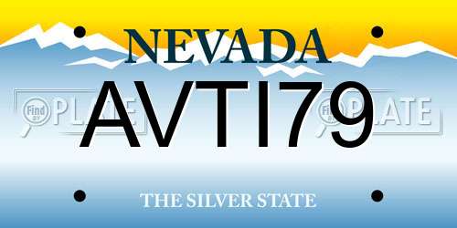 AVTI79 Nevada License Plate