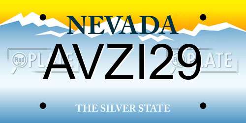 AVZI29 Nevada License Plate