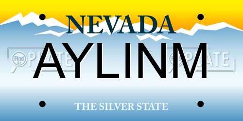 AYLINM Nevada License Plate