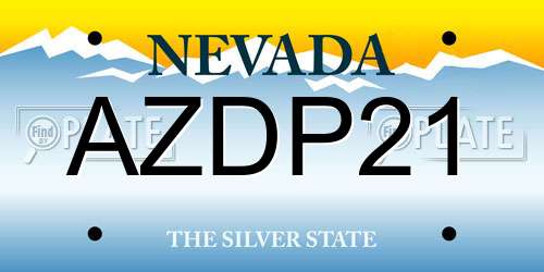 AZDP21 Nevada License Plate