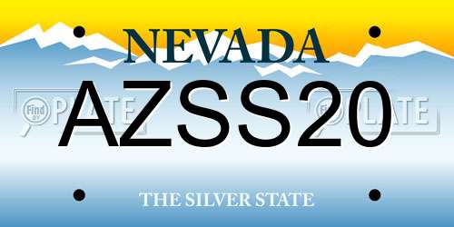 AZSS20 Nevada License Plate