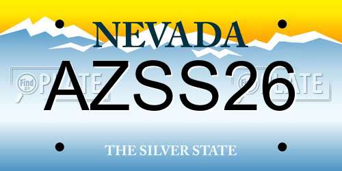 AZSS26 Nevada License Plate