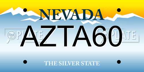 AZTA60 Nevada License Plate