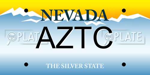 AZTC Nevada License Plate