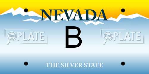 B Nevada License Plate