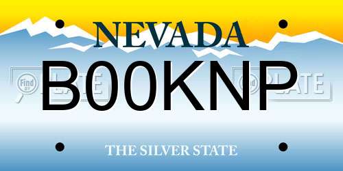 B00KNP Nevada License Plate