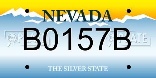 B0157B Nevada License Plate