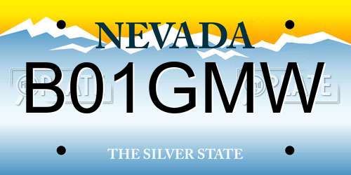 B01GMW Nevada License Plate
