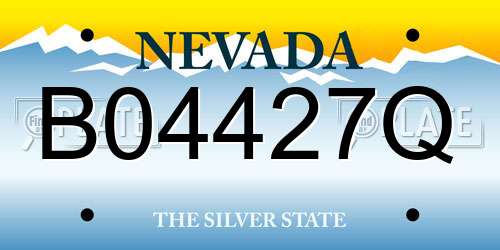 B04427Q Nevada License Plate