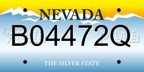 B04472Q Nevada License Plate