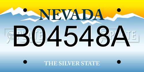 B04548A Nevada License Plate
