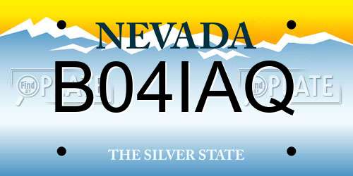 B04IAQ Nevada License Plate