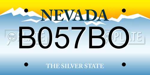 B057BO Nevada License Plate