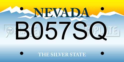 B057SQ Nevada License Plate