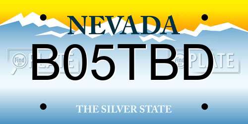 B05TBD Nevada License Plate