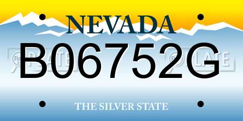 B06752G Nevada License Plate