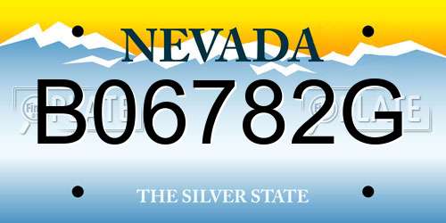 B06782G Nevada License Plate