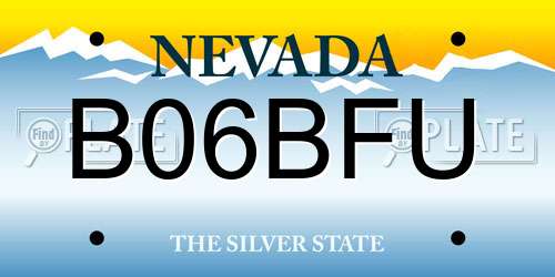 B06BFU Nevada License Plate