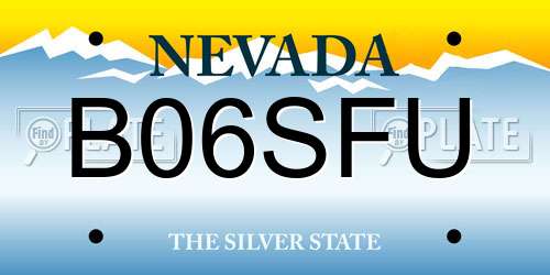 B06SFU Nevada License Plate