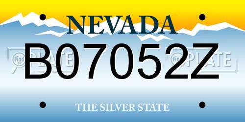 B07052Z Nevada License Plate