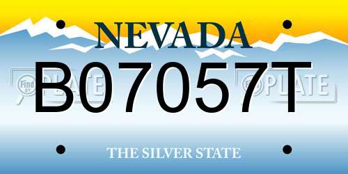 B07057T Nevada License Plate