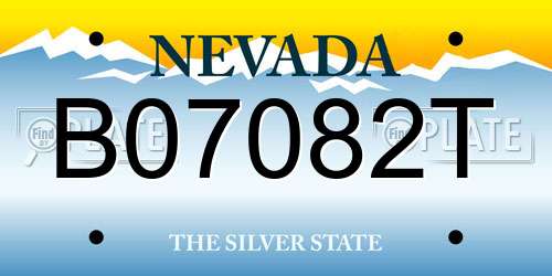 B07082T Nevada License Plate