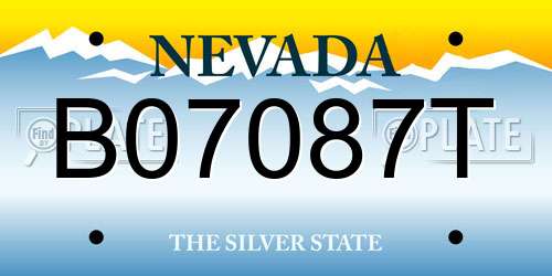 B07087T Nevada License Plate