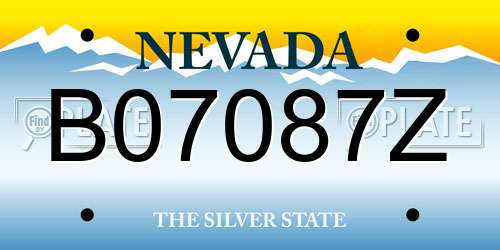 B07087Z Nevada License Plate