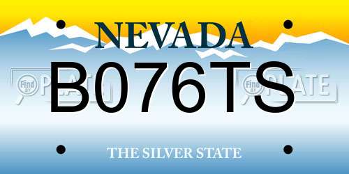 B076TS Nevada License Plate