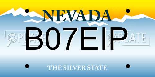 B07EIP Nevada License Plate