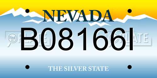 B08166I Nevada License Plate