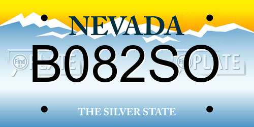 B082SO Nevada License Plate