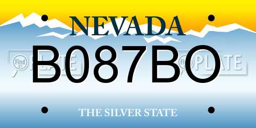 B087BO Nevada License Plate