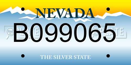 B099065 Nevada License Plate