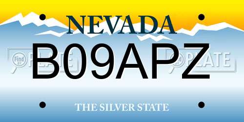 B09APZ Nevada License Plate