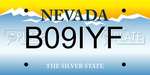 B09IYF Nevada License Plate