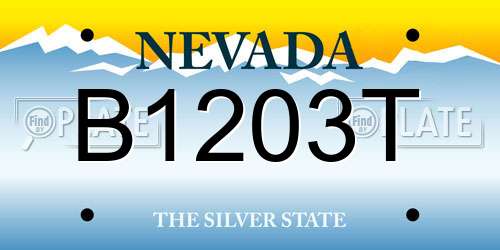 B1203T Nevada License Plate