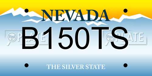 B150TS Nevada License Plate