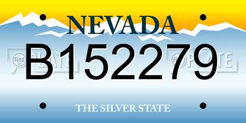 B152279 Nevada License Plate