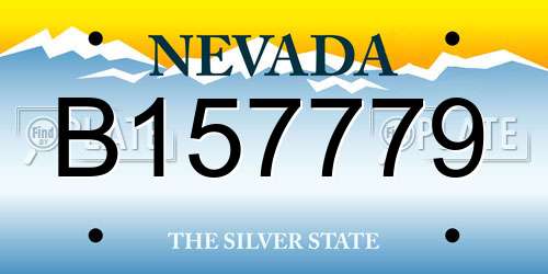 B157779 Nevada License Plate