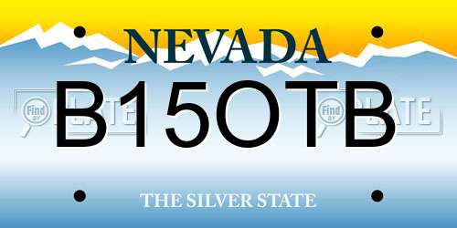 B15OTB Nevada License Plate