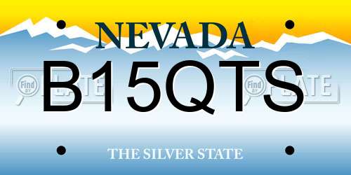 B15QTS Nevada License Plate