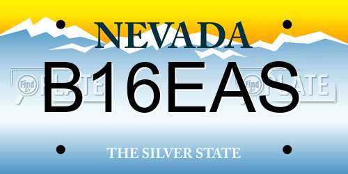 B16EAS Nevada License Plate