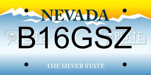 B16GSZ Nevada License Plate