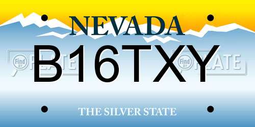 B16TXY Nevada License Plate