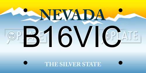 B16VIC Nevada License Plate